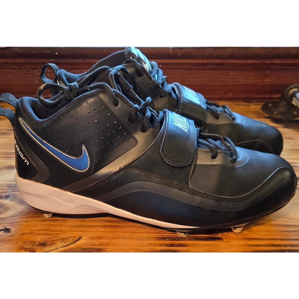 Mens Size 13 Nike Team Code Zoom Black Football Cleats Spikes EUC - Picture 2 of 11